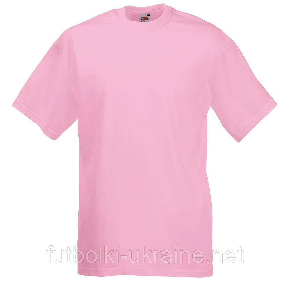 Чоловіча класична футболка FRUIT OF THE LOOM VALUWEIGHT T 100% бавовна однотонна L(50-52), Світло-рожевий