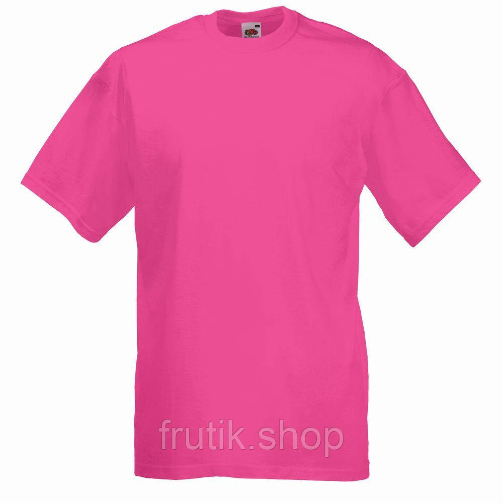Малинова чоловіча футболка класична Fruit of the loom Valueweight S