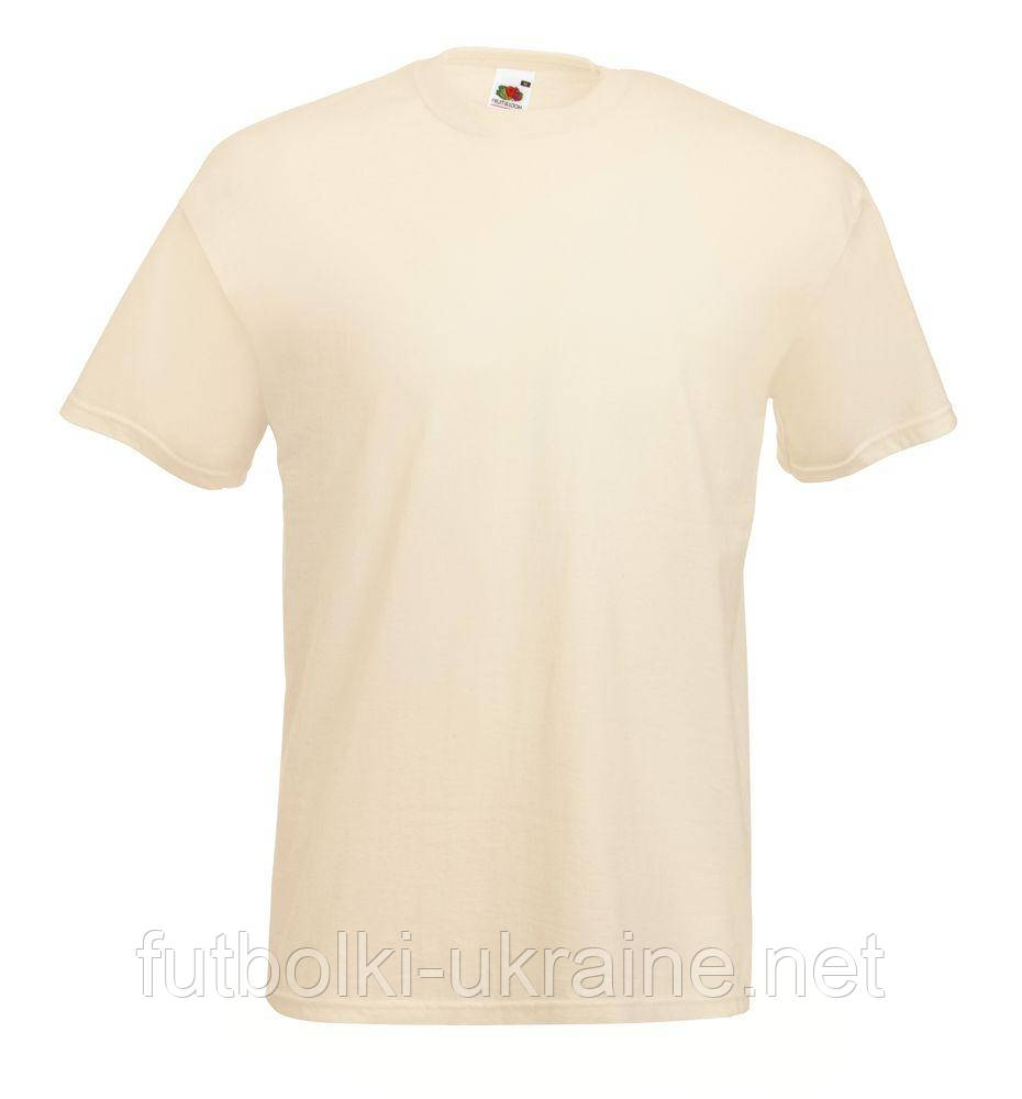 Чоловіча класична футболка FRUIT OF THE LOOM VALUWEIGHT T 100% бавовна однотонна L(50-52), Тілесний