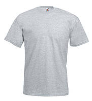 Мужская классическая футболка FRUIT OF THE LOOM VALUWEIGHT T 100% хлопок однотонная M(48), Серо-лиловый
