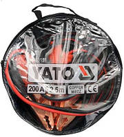 Кабелі пускові YATO до акумулятора 200 A, l= 2.5 м, 2 шт. YT-83151
