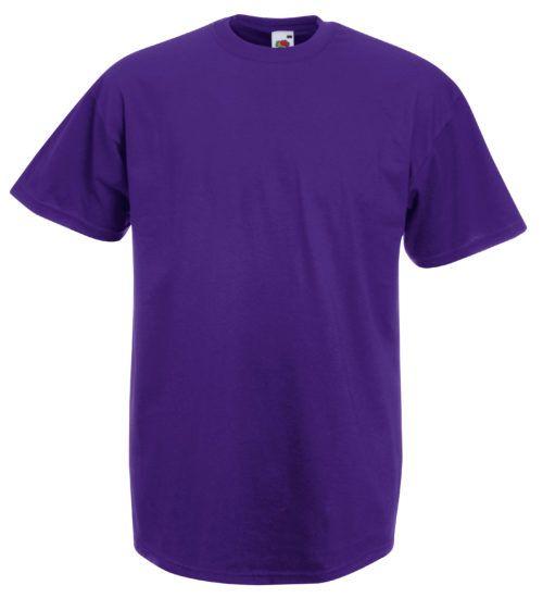 Чоловіча класична футболка FRUIT OF THE LOOM VALUWEIGHT T 100% бавовна однотонна L(50-52), Фіолетовий