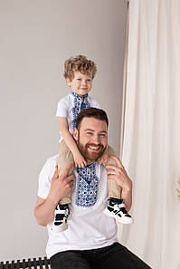 Футболки з вишивкою тато-син "Зоряне сяйво"