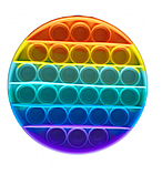 Антистрес сенсорна іграшка райдужна Pop It Коло Поп іт Нескінченна пупырка, фото 2