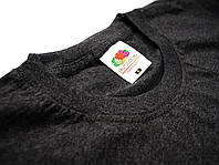 Мужская классическая футболка FRUIT OF THE LOOM VALUWEIGHT T 100% хлопок однотонная XXL(58), Тёмно-серый ретро