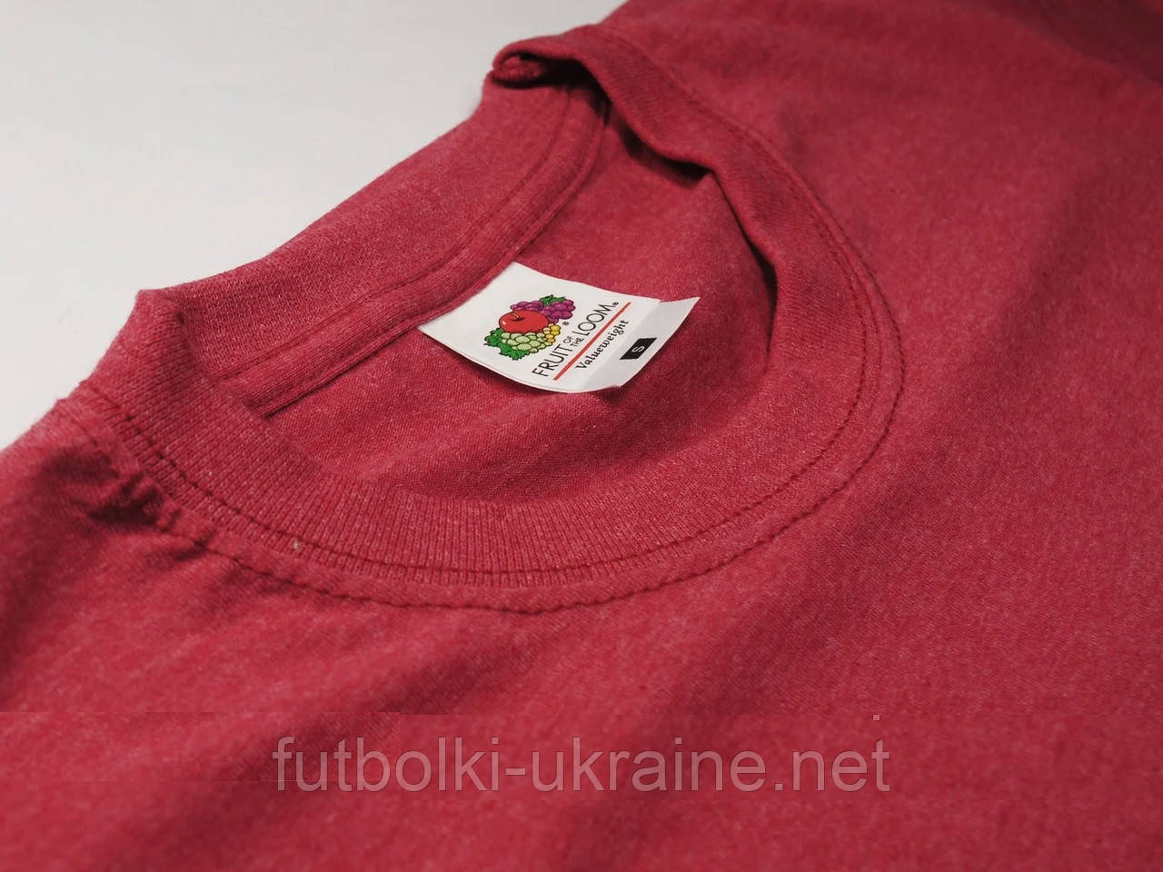 Чоловіча класична футболка FRUIT OF THE LOOM VALUWEIGHT T 100% бавовна однотонна L(50-52), Червоний ретро
