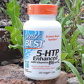 5-HTP з Вітамінами Doctor's Best 5-HTP Enhanced with Vitamins B6 & C 120 капсул