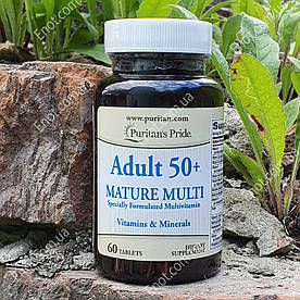 Вітаміни 50+ Puritan's Pride Adult 50+ Mature 60 таблеток