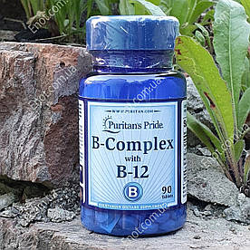 Вітамінний комплекс Puritan's Pride B-Complex with B-12 90 таблеток (В-комплекс з В-12)