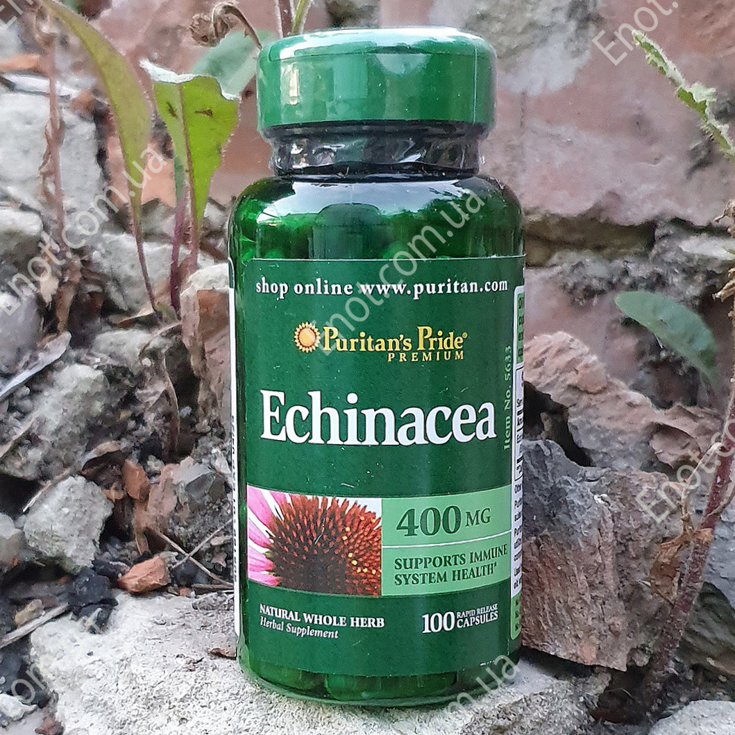 Ехінацея Puritan's Pride Echinacea 400 мг 100 капсул, фото 1