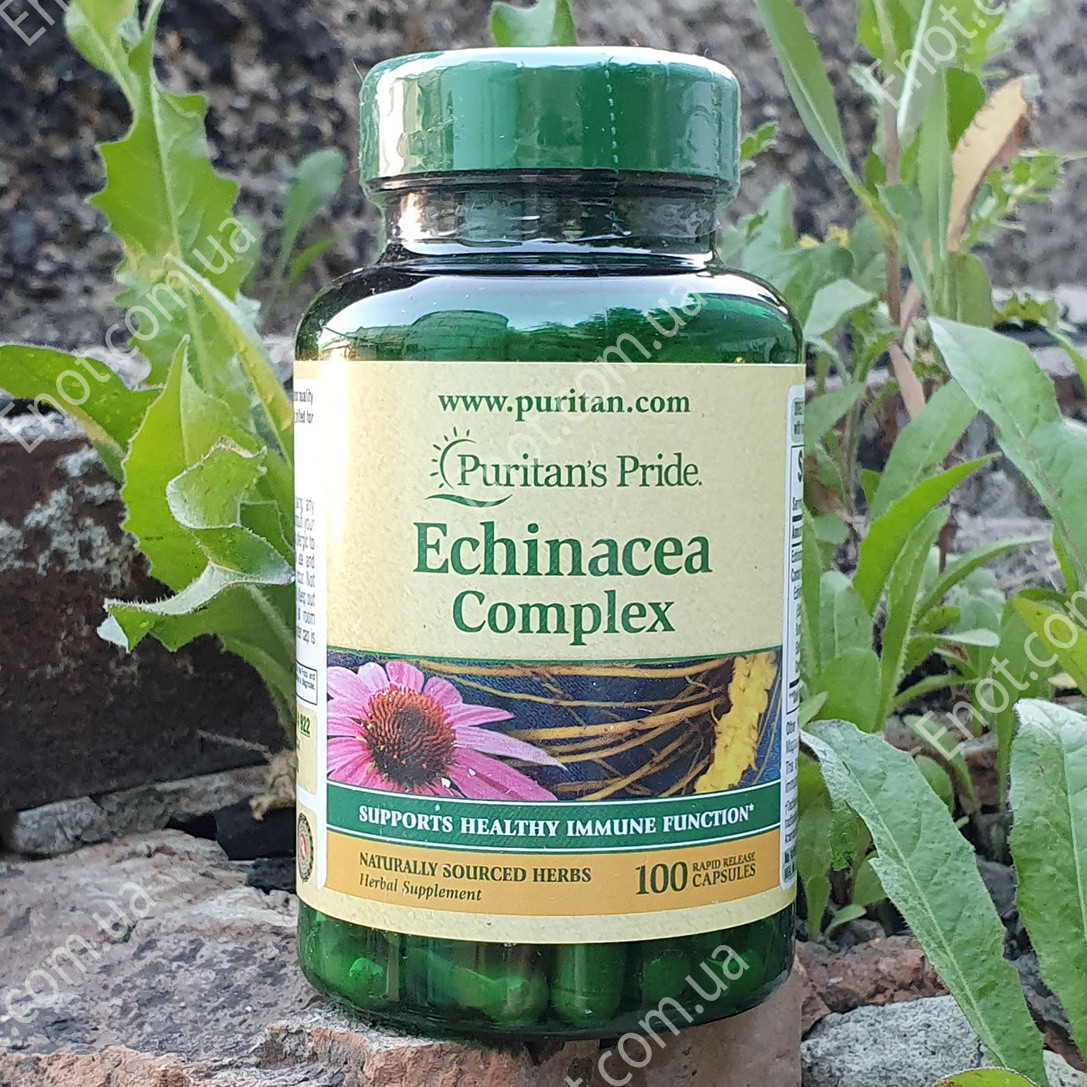 Ехінацея Комплекс Puritan's Pride Echinacea Complex 100 капсул, фото 1