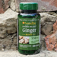 Корень имбиря Puritan's Pride Ginger Root 550 мг 100 капсул