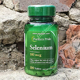 Селен Puritan's Pride Selenium 100 мкг 100 таблеток