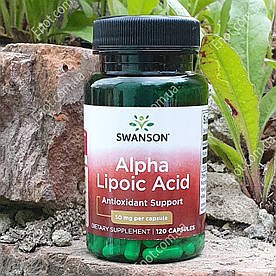 Альфа-ліпоєва кислота Swanson Alpha Lipoic Acid 50 мг 120 капсул