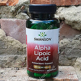 Альфа-ліпоєва кислота Swanson Alpha Lipoic Acid 600 мг 60 капсул