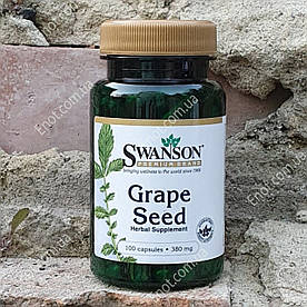 Виноградна кісточка Swanson Grape Seed 380 мг 100 капсул