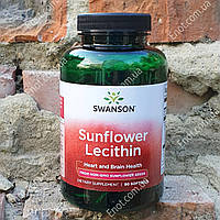 Лецитин Подсолнечника Swanson Sunflower Lecithin (без ГМО) 90 гелевых капсул