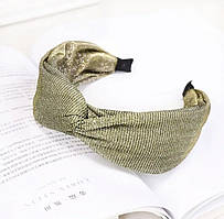 Обруч для волосся з люрексом. Бронза