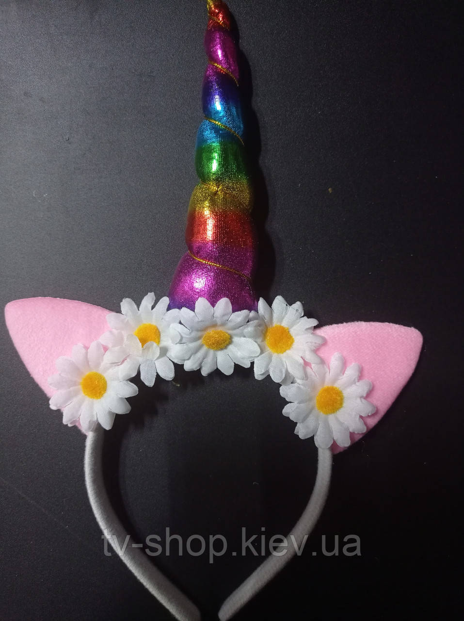 Обруч Єдиноріг із ромашками, фото 1