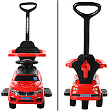 Дитяча каталка-толокар, Bambi M 3503B-3, 2в1(нар.ручка),муз,світло,подст.для ніг,на бат-ке, червоний, фото 2