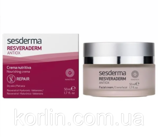 Sesderma Resveraderm Antiox Facial Cream Крем Для Обличчя та Шиї 50 мл Оригінал Іспанія Доставка з ЄС