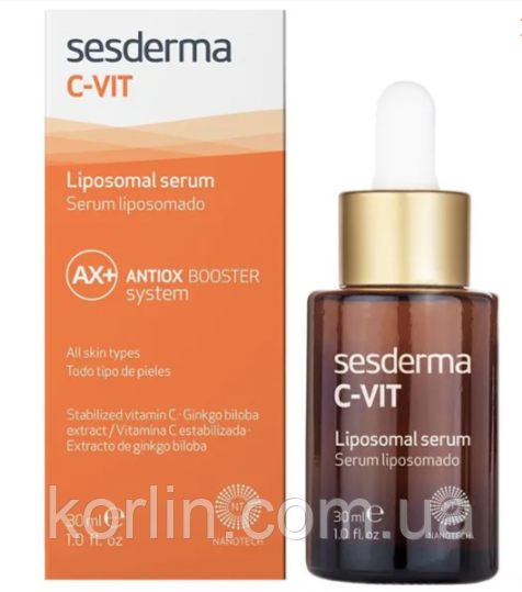 Sesderma C-Vit Liposomal Serum Ліпосомальна сироватка Для Обличчя з Віт. З 30 мл Оригінал Іспанія Доставка з ЄС