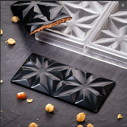 Форма для шоколаду полікарбонатна Едельвейс 3 плитки