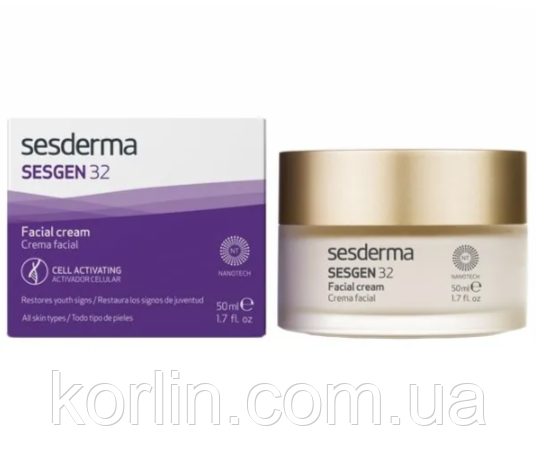 Sesderma Sesgen 32 Facial Cream Омолоджувальний Поживний крем Для Обличчя Від Зморшки 50 мл Доставка з ЄС