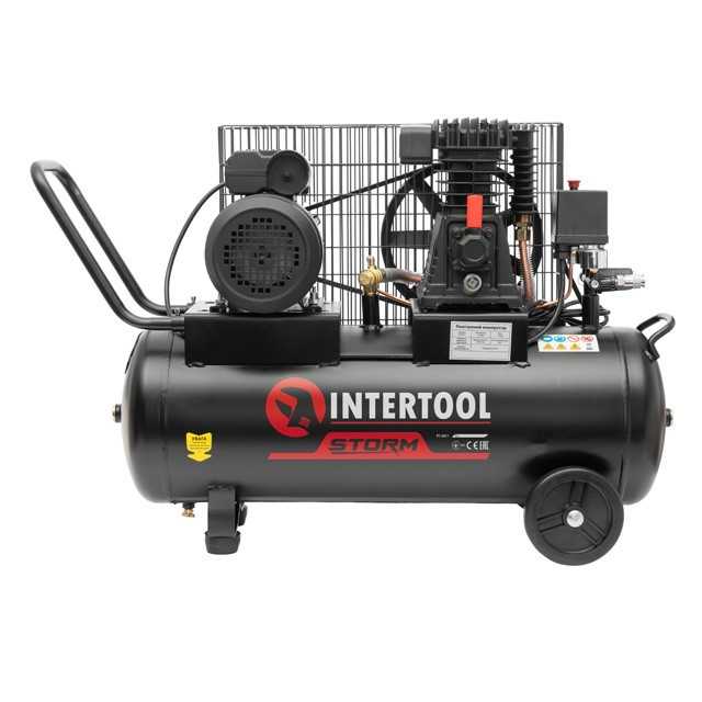 Компресор 50 л, 1.8 кВт, 220 В, 10 атм, 250 л/хв. INTERTOOL PT-0011