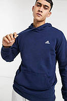 Мужская спортивная толстовка, худи Adidas (Адидас) синяя