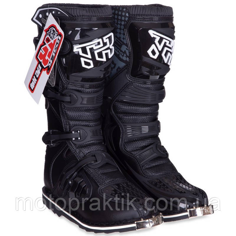 TIGER MTR-E001 Boots Black, 41 Мотоботи кросові