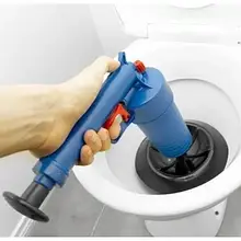 Пневматичний вантуз пістолет , очищувач канализаци високого тиску .Toilet dredge GUN BLUE