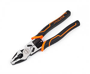 Плоскогубці універсальні із знімачем ізоляції, 225мм Полакс.
