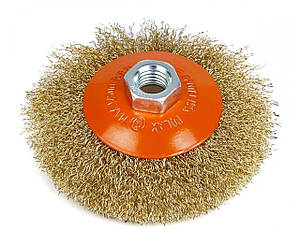 Щітка "Конусна", М14, рифл. дріт, 100мм Полакс
