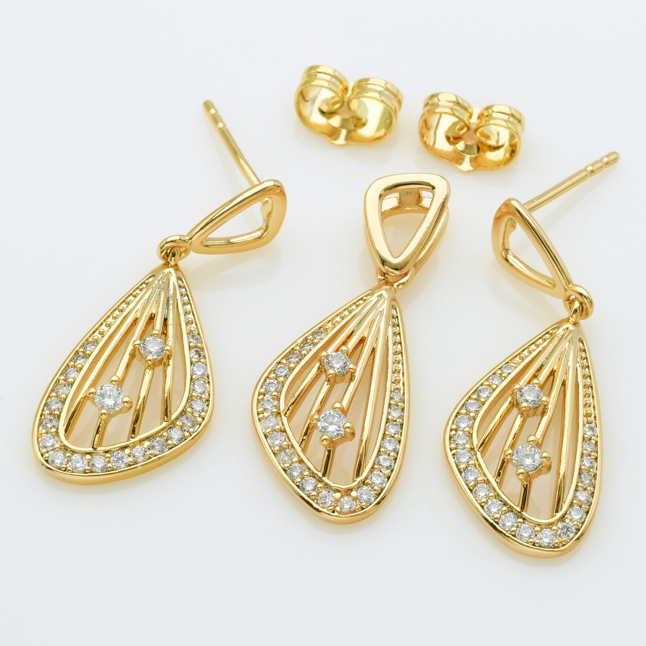 XUPING Комплект Позолота 18к Сережки Висота 3см, Кулон Висота 2.8см, фото 1