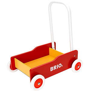 Дитяча каталка для малюків ТМ Brio червона з жовтим, фото 3