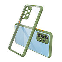 Протиударний чохол бампер для Samsung Galaxy A32 хакі прозорий захист камери