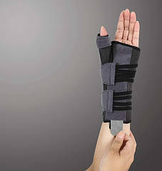 Бандаж для променево-зап'ясткового суглоба та суглобів великого пальця з анатомічними шинами Ortop EH-404 (правий)