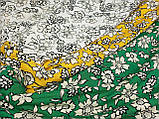 Тканина коттон бавовна, білі квіти на жовтому фоні, № 223, фото 3