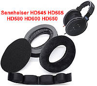 Комплект амбушюры + накладка на оголовье Sennheiser HD545 HD565 HD580 HD600 HD650 Велюр