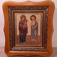 Ікона Анна та Іоаким святі, лик 15х18 см, у світлому дерев'яному кіоті.
