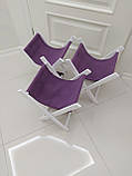 Підставка для сумки, білий каркас із велюровим фіолетовим текстилем, фото 4