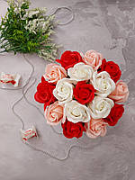 Букет мыльные розы, композиция цветы из мыла, неувядающие цветы, оригинальный подарок