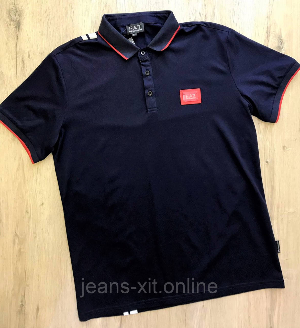 Футболка чоловіча 2XL(р) темно-синя 219-1 Armani Туреччина Літо-C