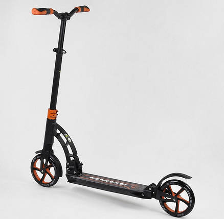 Двоколісний Самокат Best Scooter 23023, чорно-помаранчевий, фото 1