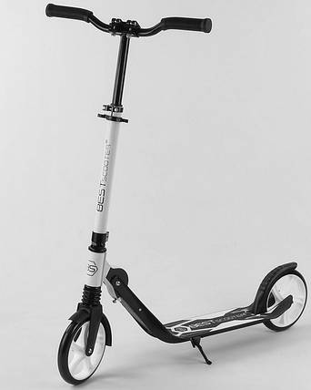 Двоколісний Самокат Best Scooter 87280, чорно-білий, фото 1