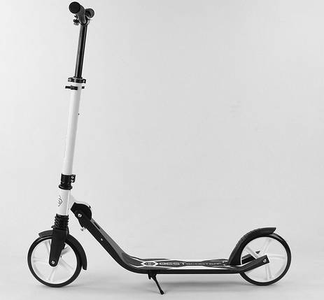 Двоколісний Самокат Best Scooter 87280, чорно-білий, фото 3