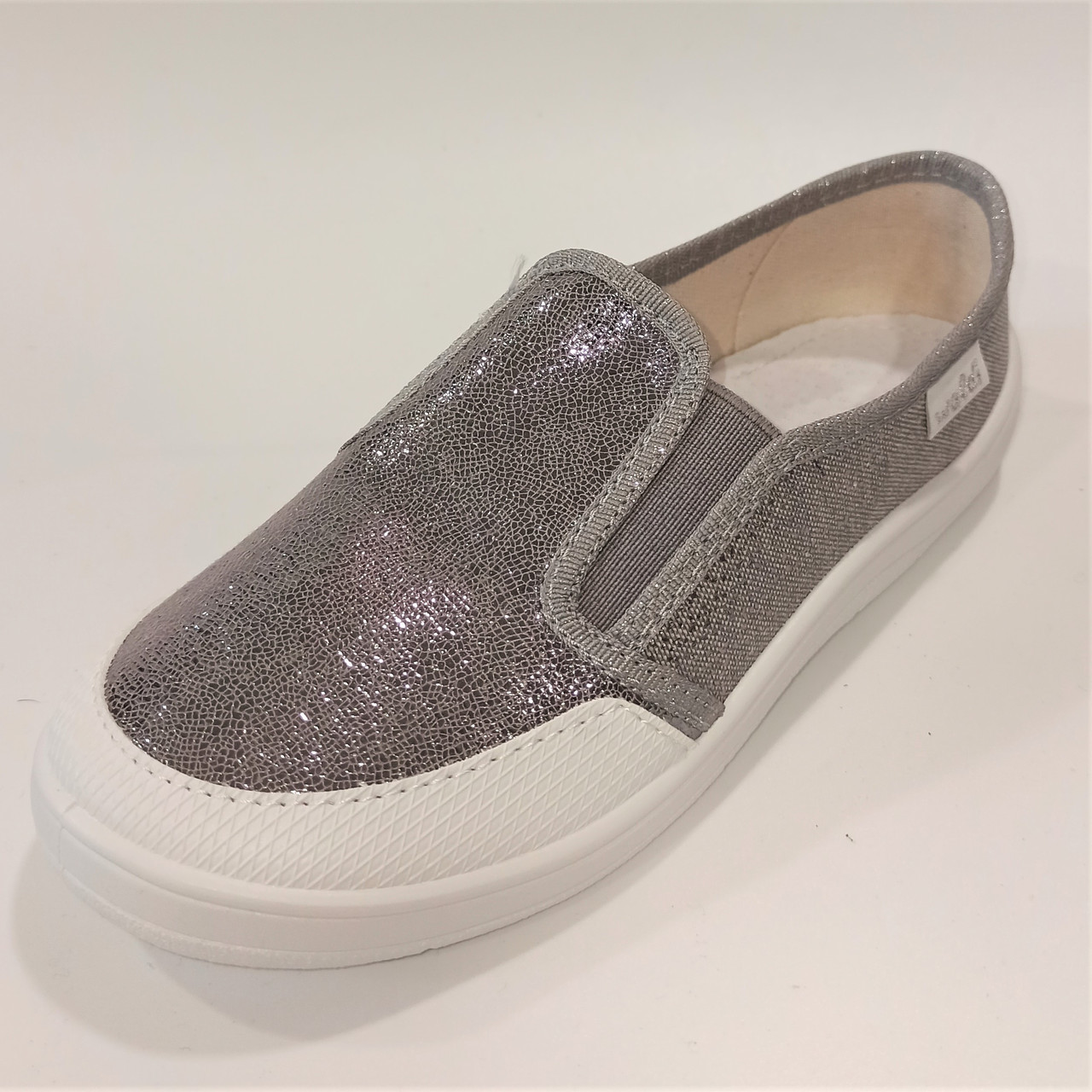 Сріблясті мокасини для дівчинки, Waldi (код 0995) розміри: 30-36