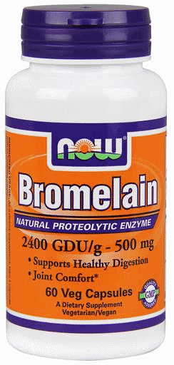 Бромелайн Now Foods Bromelain 500mg 2400 GDU 60 vcaps