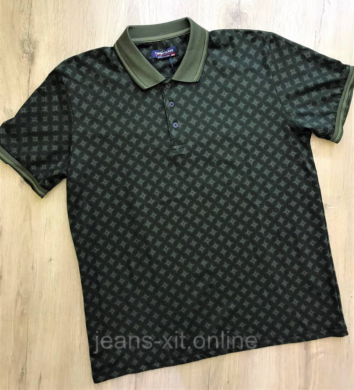 Футболка чоловіча 2XL(р) темно-зелена 1054 Tommy Hilfiger Туреччина Літо-C